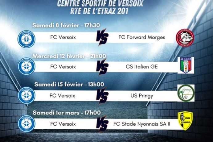 Matchs de préparation de la 1ère
