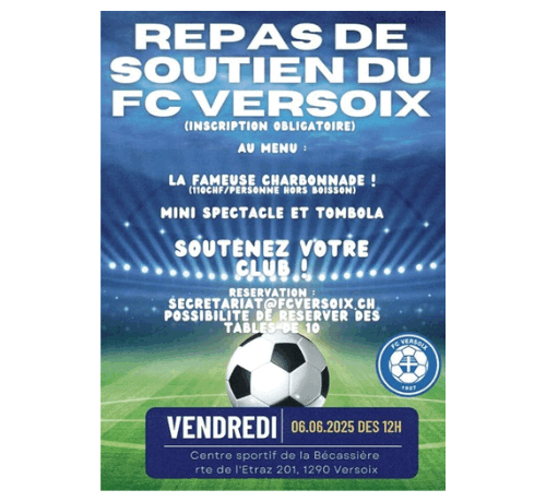 Ne manquez pas le repas de soutien !