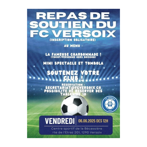 Ne manquez pas le repas de soutien !