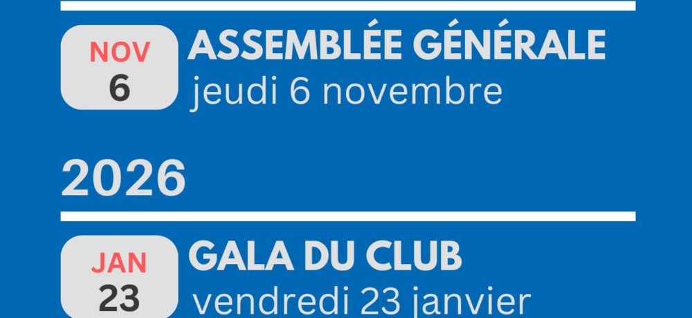 Rappel des dates – AG le 6 novembre