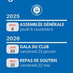 Rappel des dates – AG le 6 novembre
