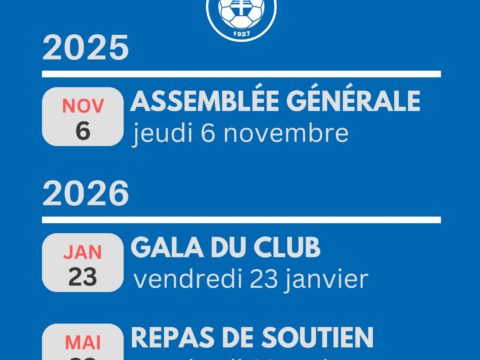 Rappel des dates – AG le 6 novembre