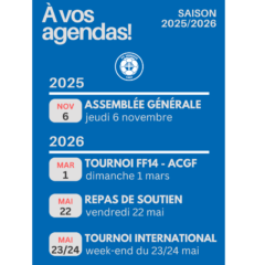 Rappel des dates du FCV