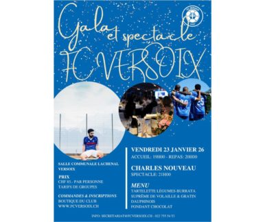 Gala & Spectacle du FC Versoix – Vendredi 23 janvier 2026