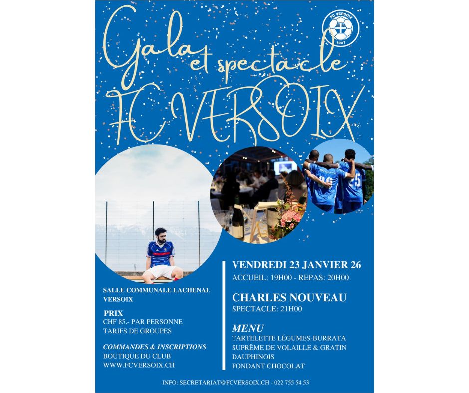 Gala & Spectacle du FC Versoix – Vendredi 23 janvier 2026