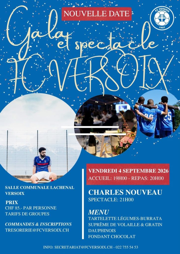 Nouvelle date Gala FC Versoix