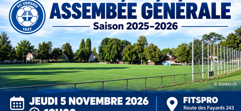 Assemblée générale du FC Versoix — jeudi 5 novembre 2026