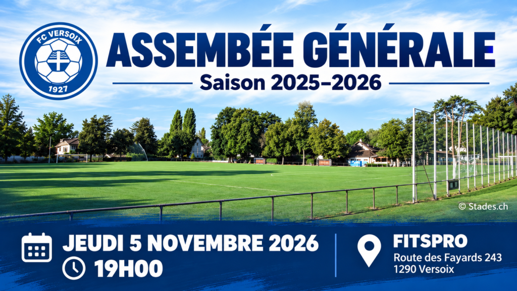 Assemblée générale du FC Versoix — jeudi 5 novembre 2026